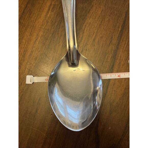 Vintage Ekco Stainless Serving Spoon China 11 1/4" Oval Hanger Chef Utensil - Picture 3 of 7